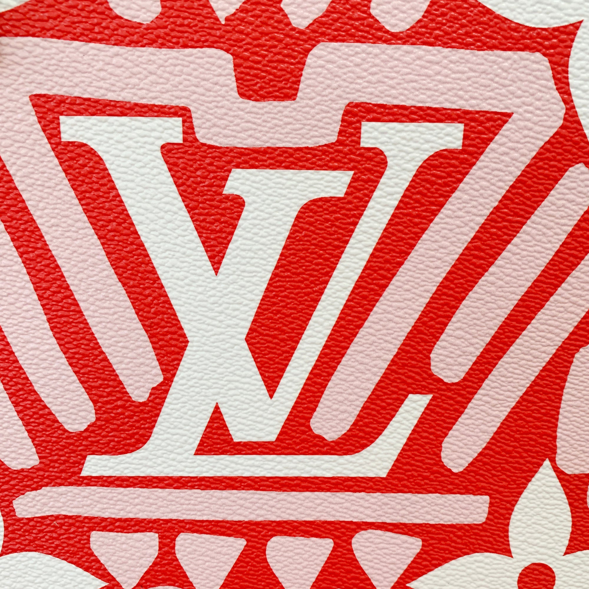 Louis Vuitton Pattern Print, Red Monogram Giant LV Crafty Onthego GM