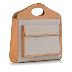 Mini Logo Canvas & Leather Pocket Bag