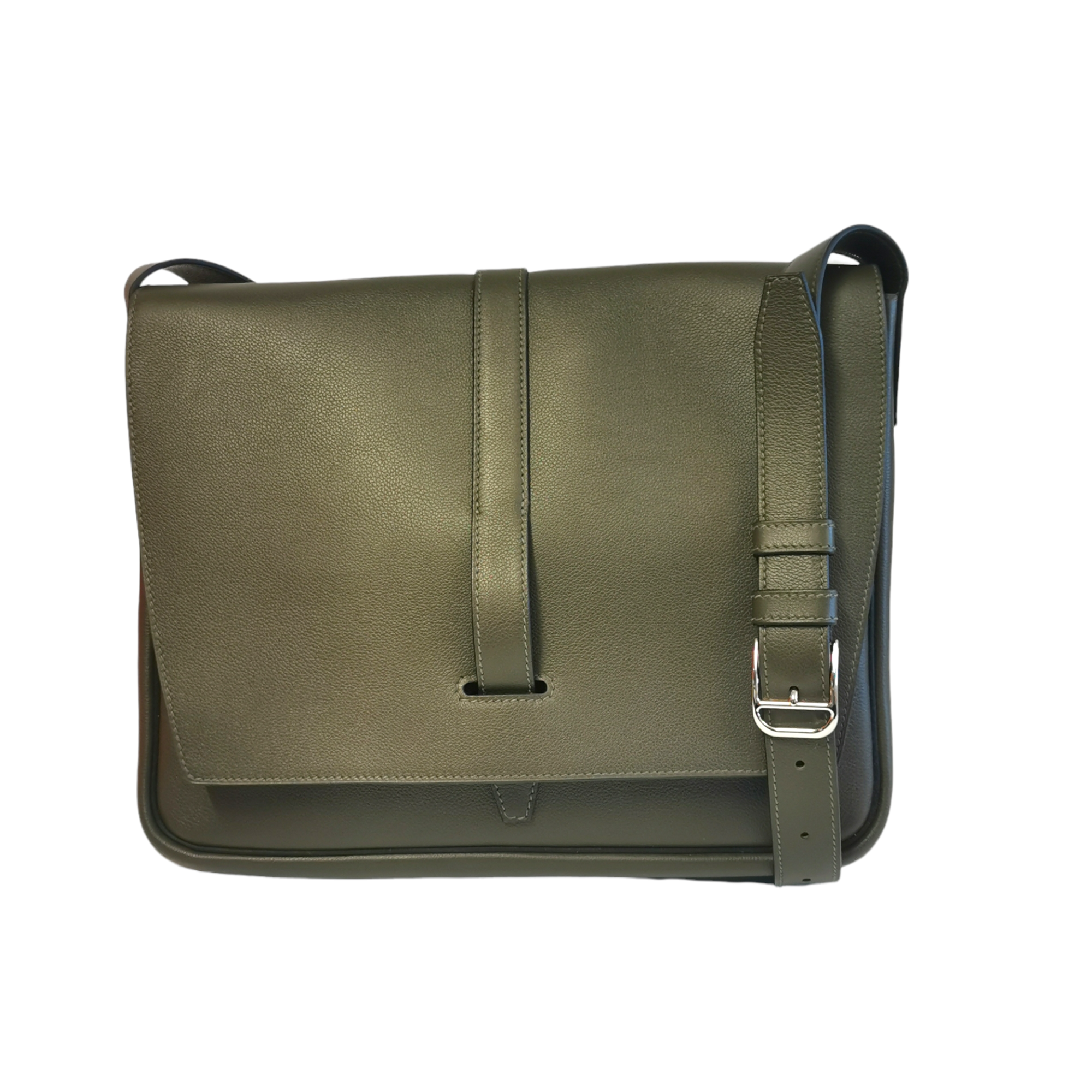 Hermes Rooroo Pouch Vert Amande / Craie / Gris Pearl Epsom and Togo Le –  Mightychic