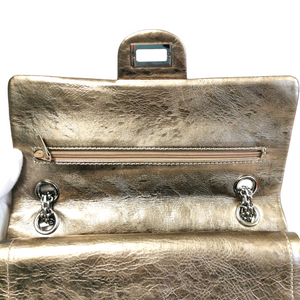 Chanel 2.55 Reissue Medium Gold Aged Calfskin Silver