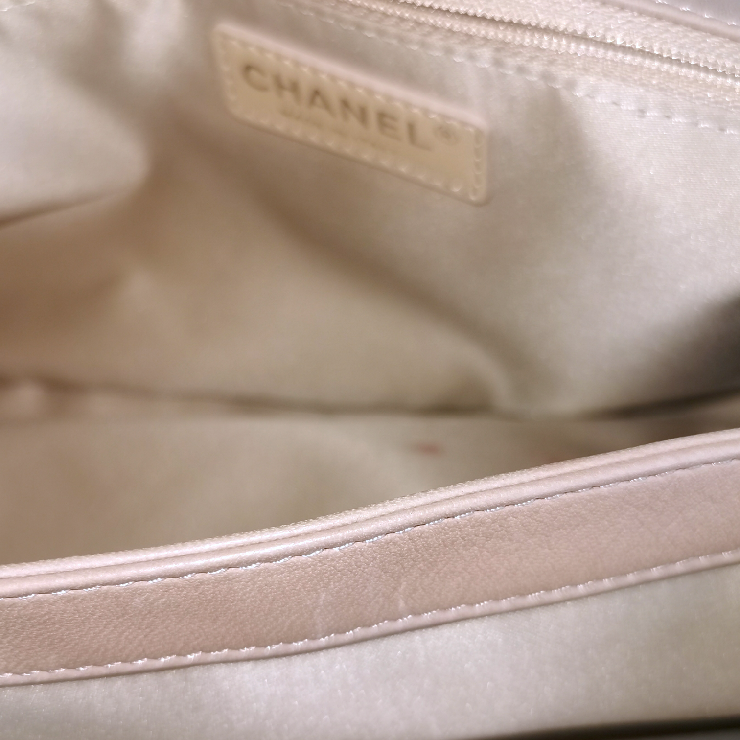 Chanel Ultra Stitch Flap Bag Beige Python