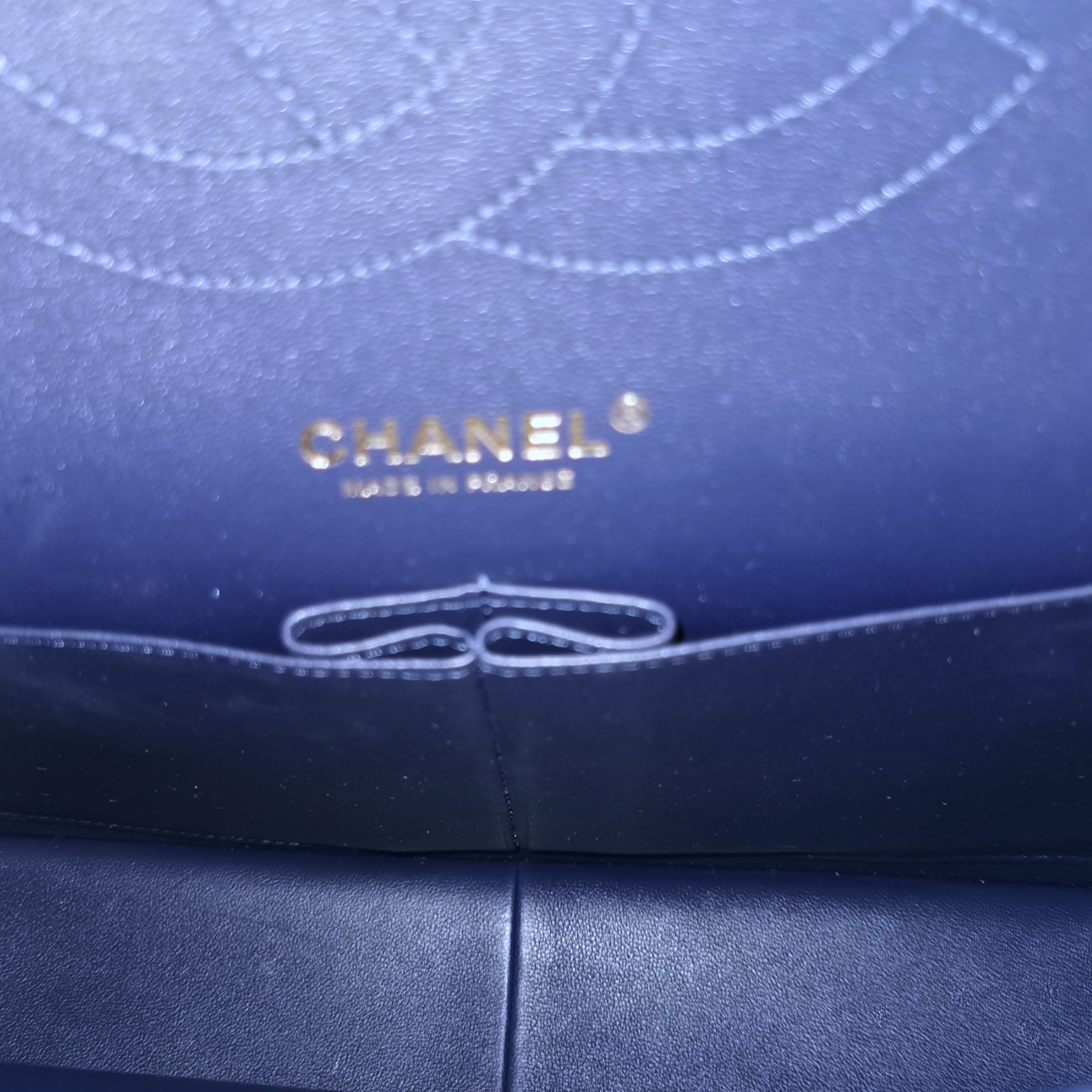 Chanel Classic Double Flap Jumbo Navy Blue Caviar gold