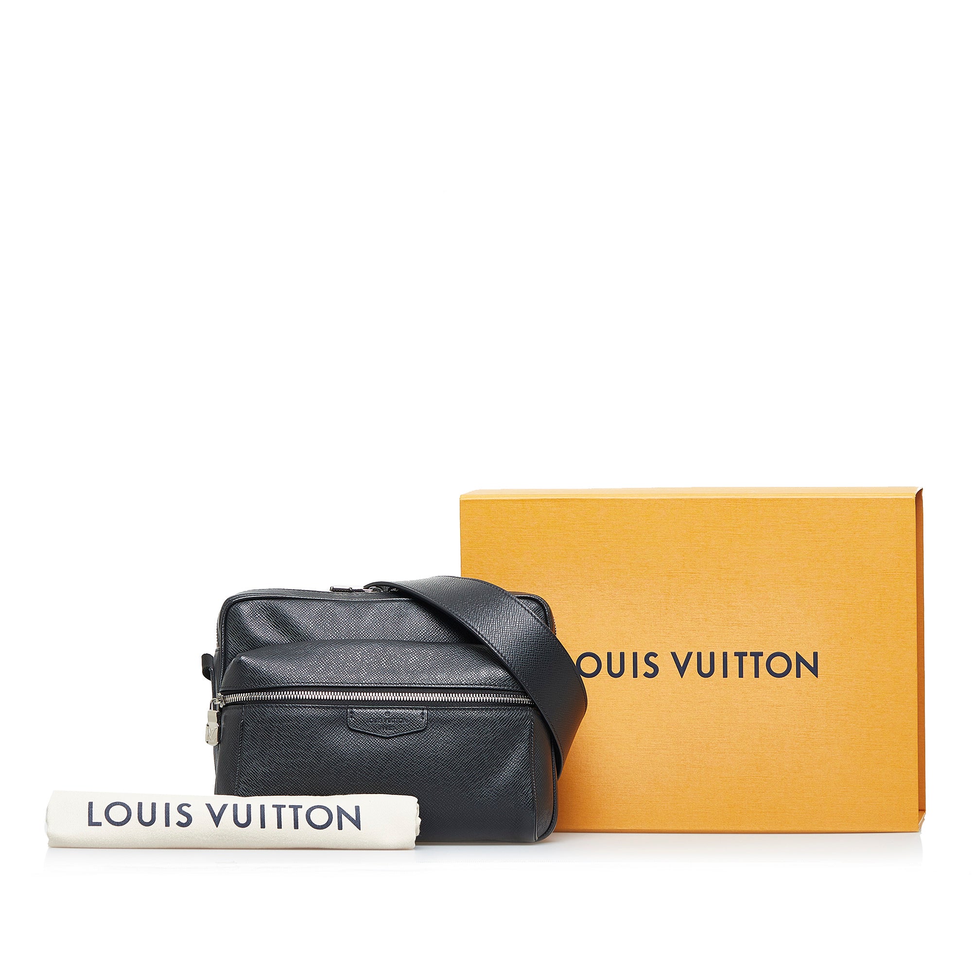 Louis Vuitton Messenger Taiga Outdoor PM Black in Taiga with Silver-tone -  US