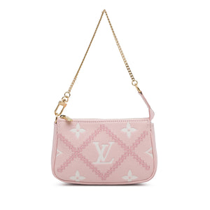 Louis Vuitton Broderies Pochette Accessoires Mini Pink Giant Monogram  Empreinte