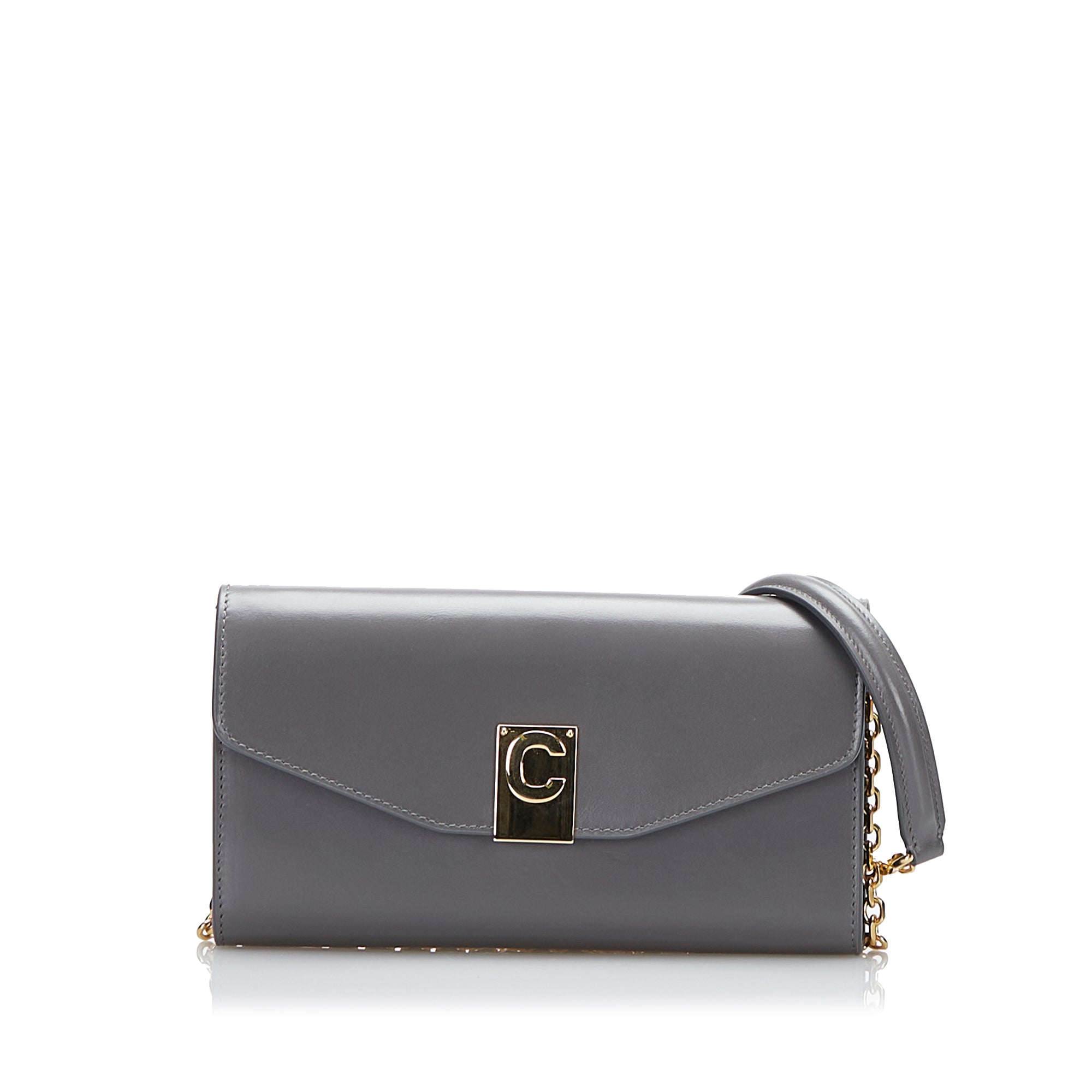 Celine C Bag Wallet on Chain Gray