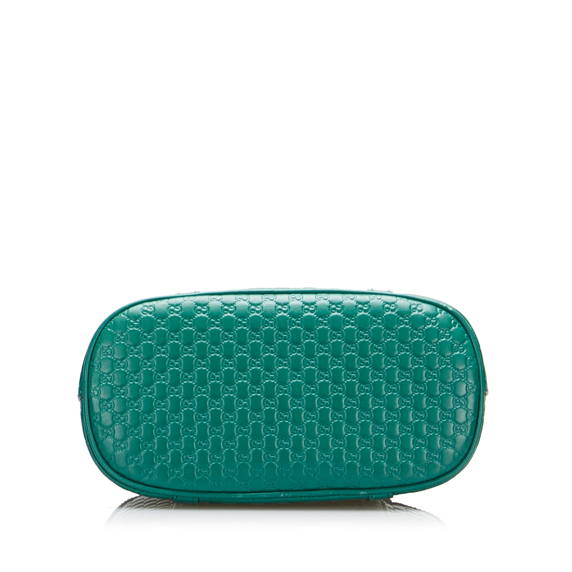 Gucci Dome Handbag Mini Teal Blue Microguccissima