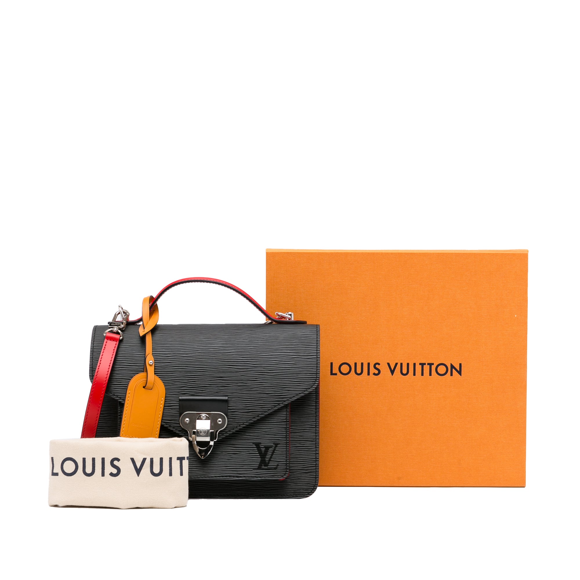 Authentic Louis Vuitton Neo Monceau Epi Noir M55403 Shoulder Bag