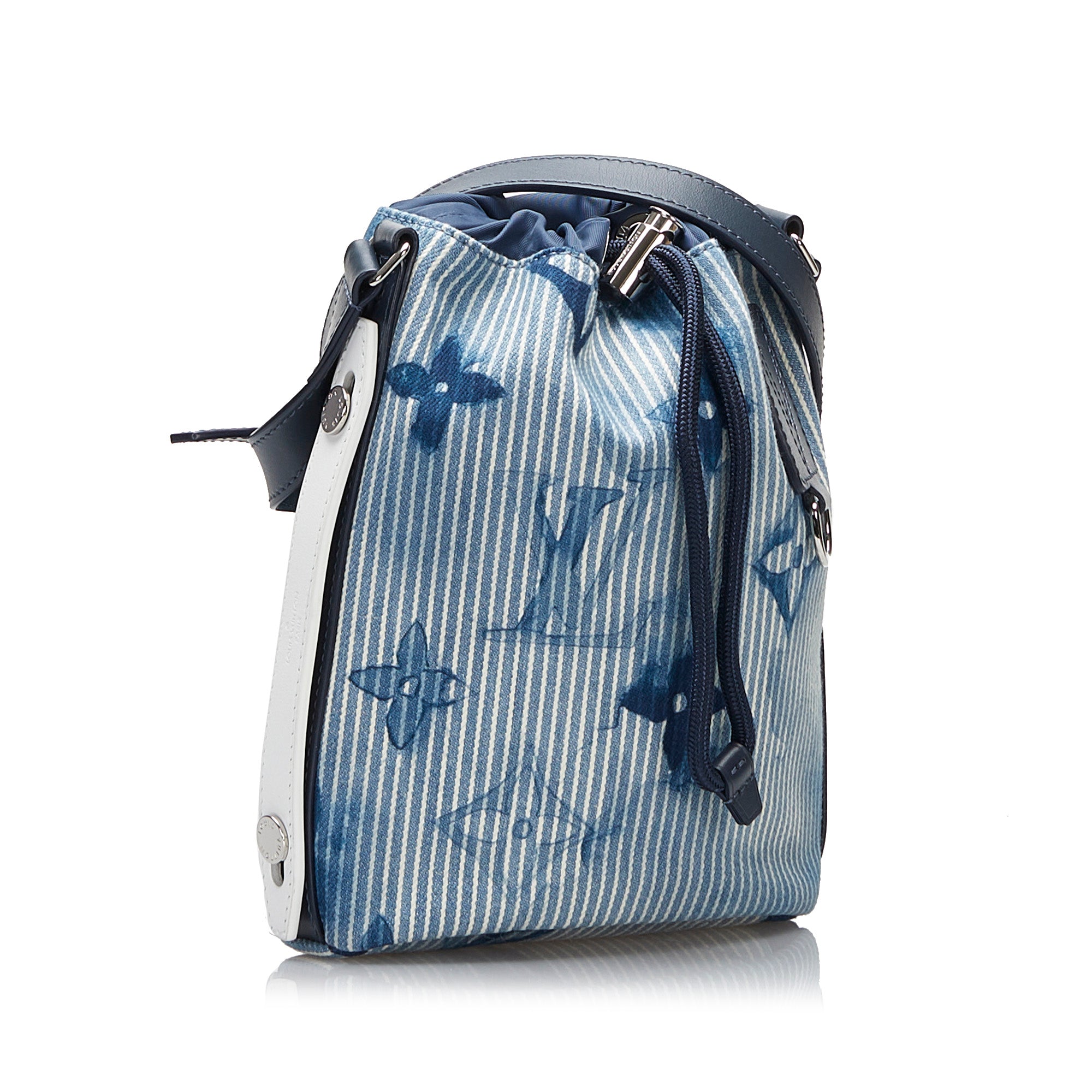 LV LV Unisex Outdoor Pouch Monogram Watercolor Blue Coated Canvas