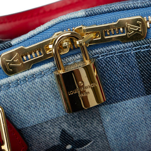 Louis Vuitton Alma BB Blue Patchwork Monogram Denim