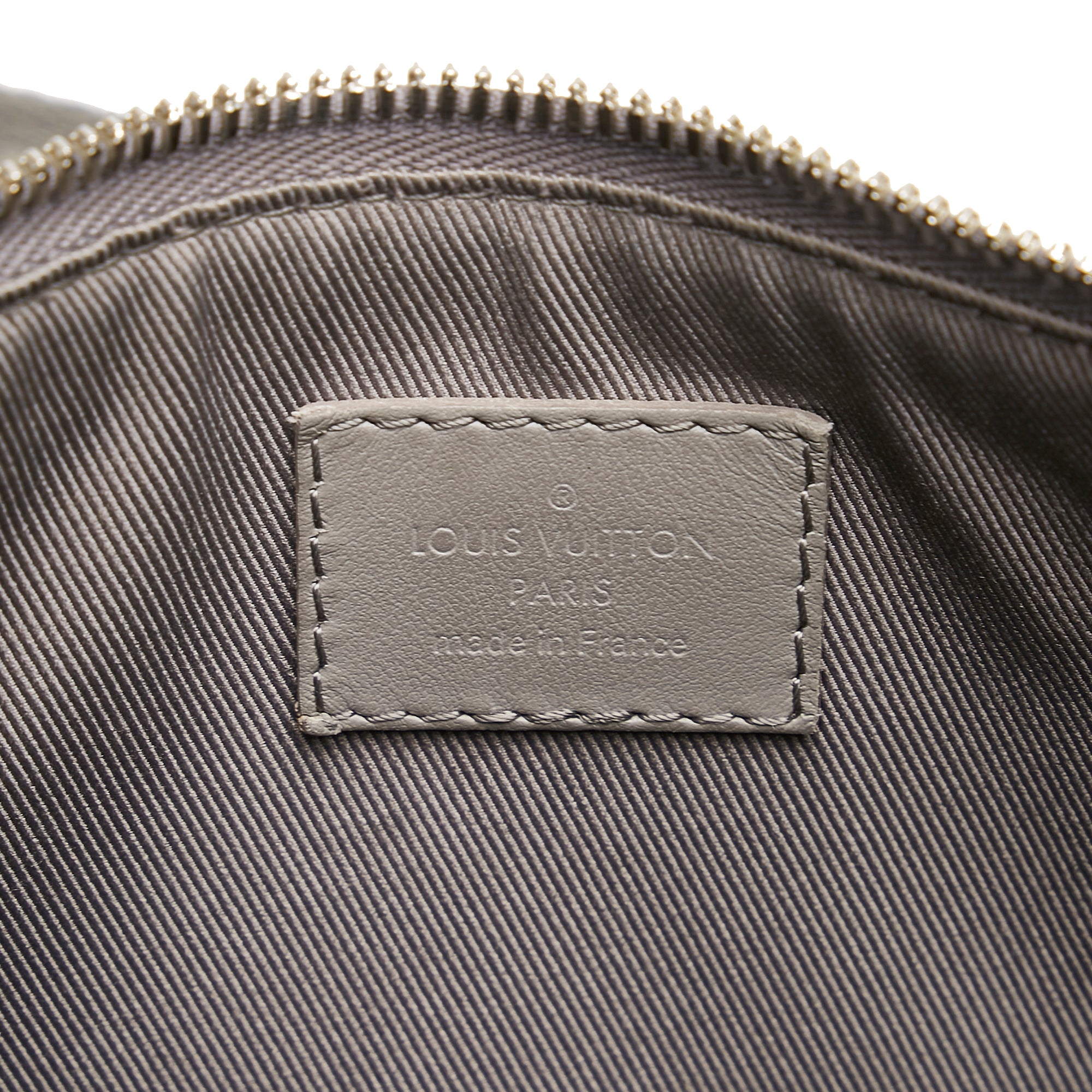 Louis Vuitton Keepall Travel Bag Grey Calfskin