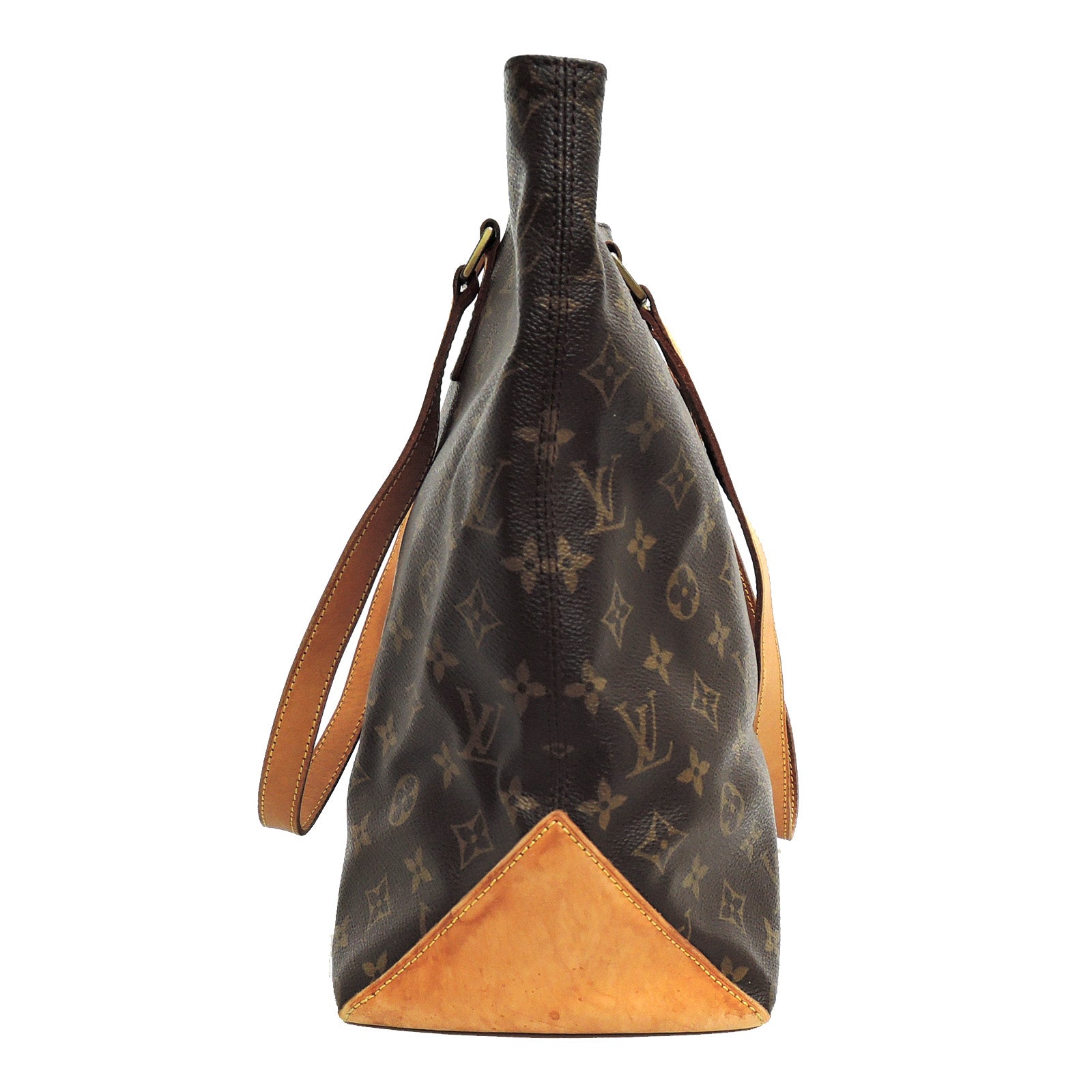Louis Vuitton Sac Triangle Vintage Monogram Canvas Brown Leather