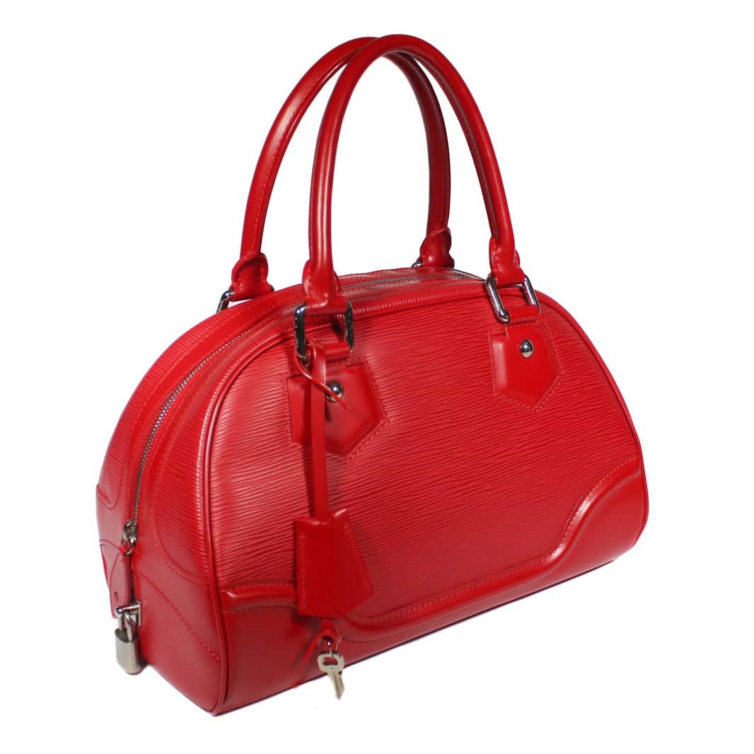 Authenticated Used LOUIS VUITTON Louis Vuitton Bowling Montaigne PM Handbag  M5932J Epi Leather Yvoire 