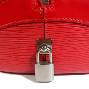 Montaigne vintage leather handbag Louis Vuitton Red in Leather