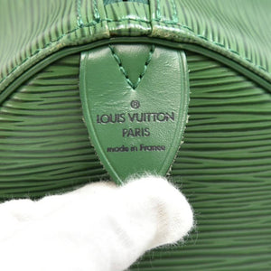 Speedy leather handbag Louis Vuitton Green in Leather - 31102837