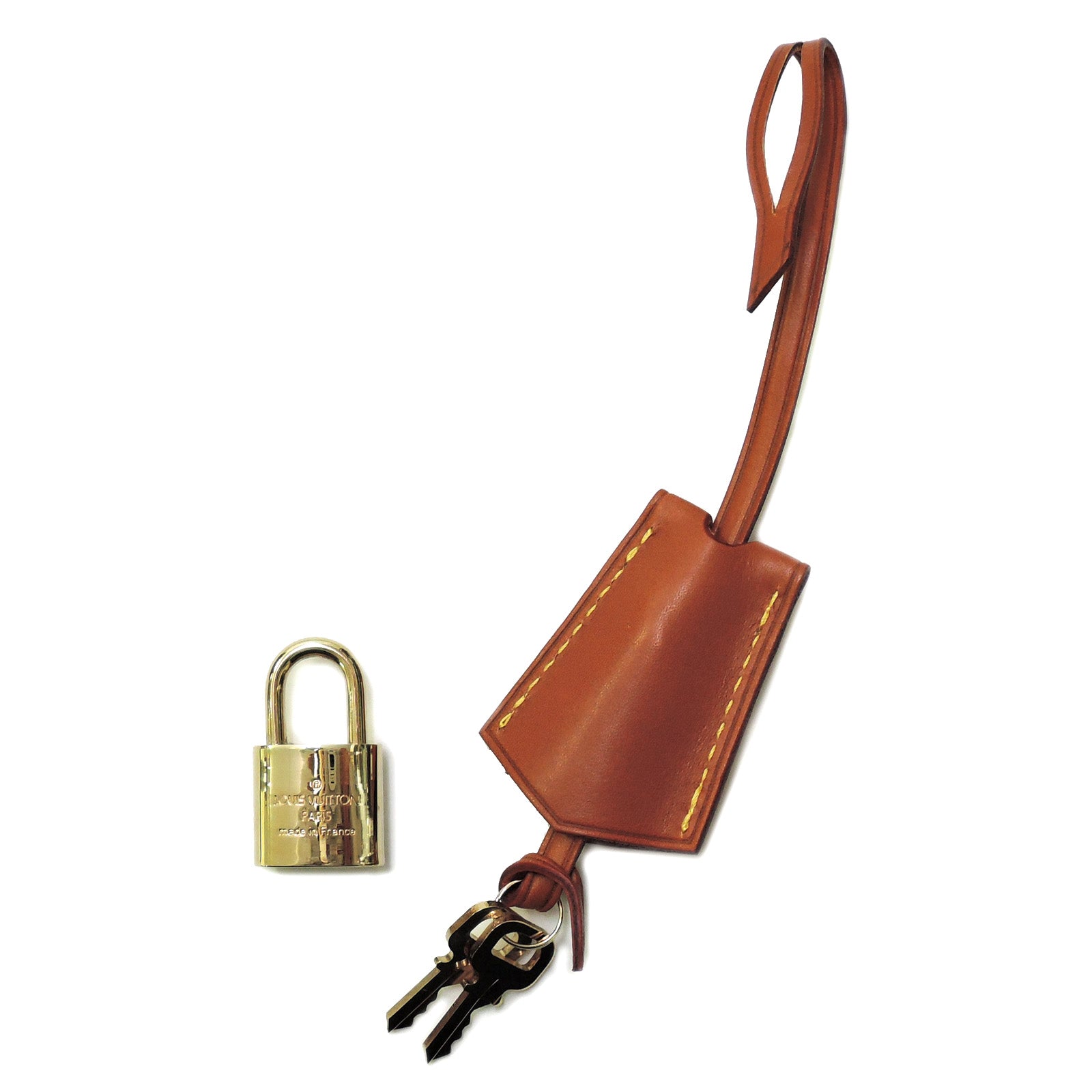 Louis Vuitton Padlock & Key Ring Brown