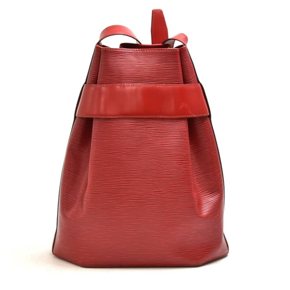 Louis Vuitton Shoulder Bag Sac Depaule GM Red Epi with pouch