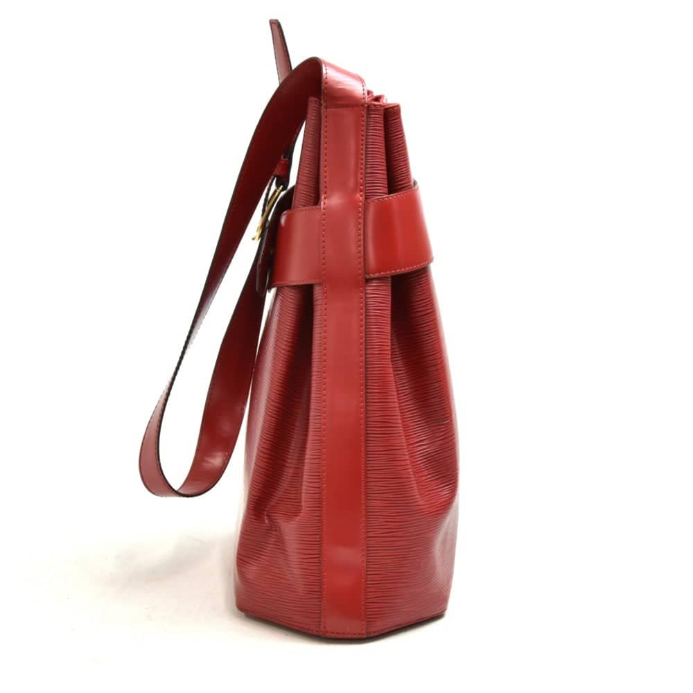 Authentic Louis Vuitton Sac De Paule Epi Red GM Bag / Vintage 